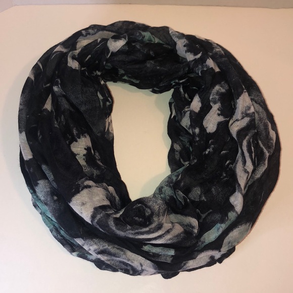 Maurices Accessories - Navy Rose Print Infinity Scarf